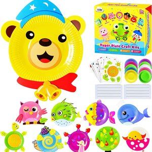 ZMLM Paper Plate Arts Crafts Kits Creative Art Supply Activity Preschool